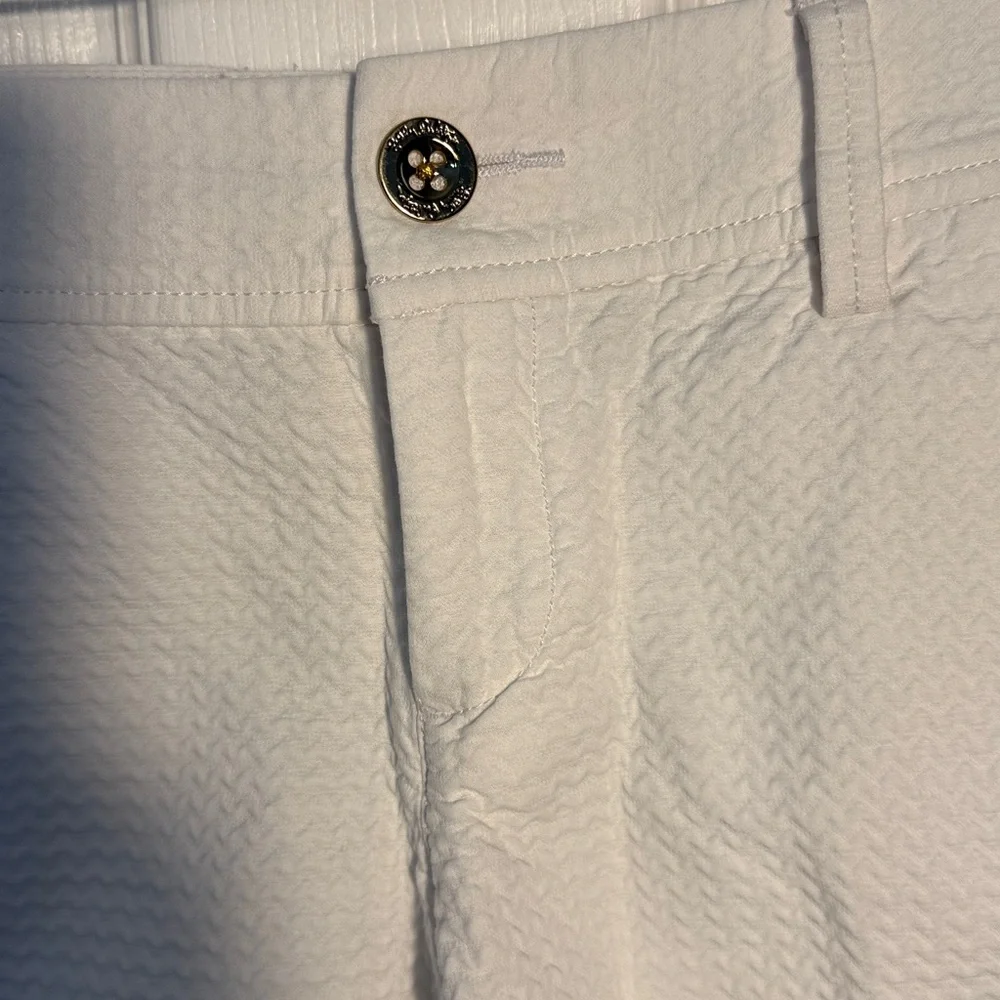 Lilly Pulitzer Textured Cream Women's Shorts - Picture 2 of 6